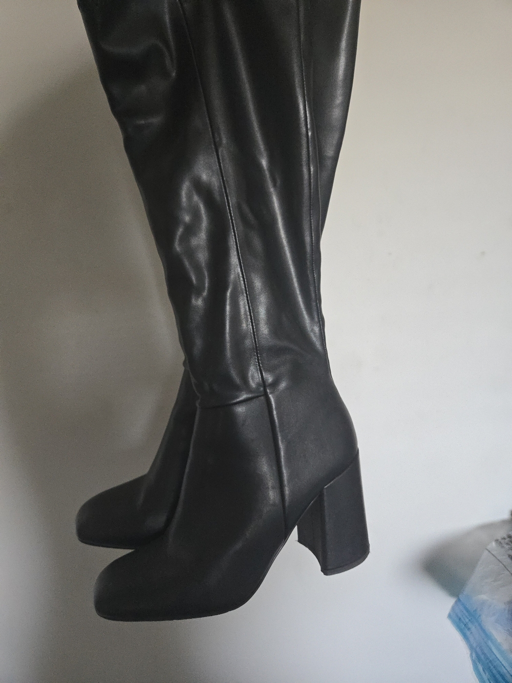Madden Girl Black Tall Block Heel Boots